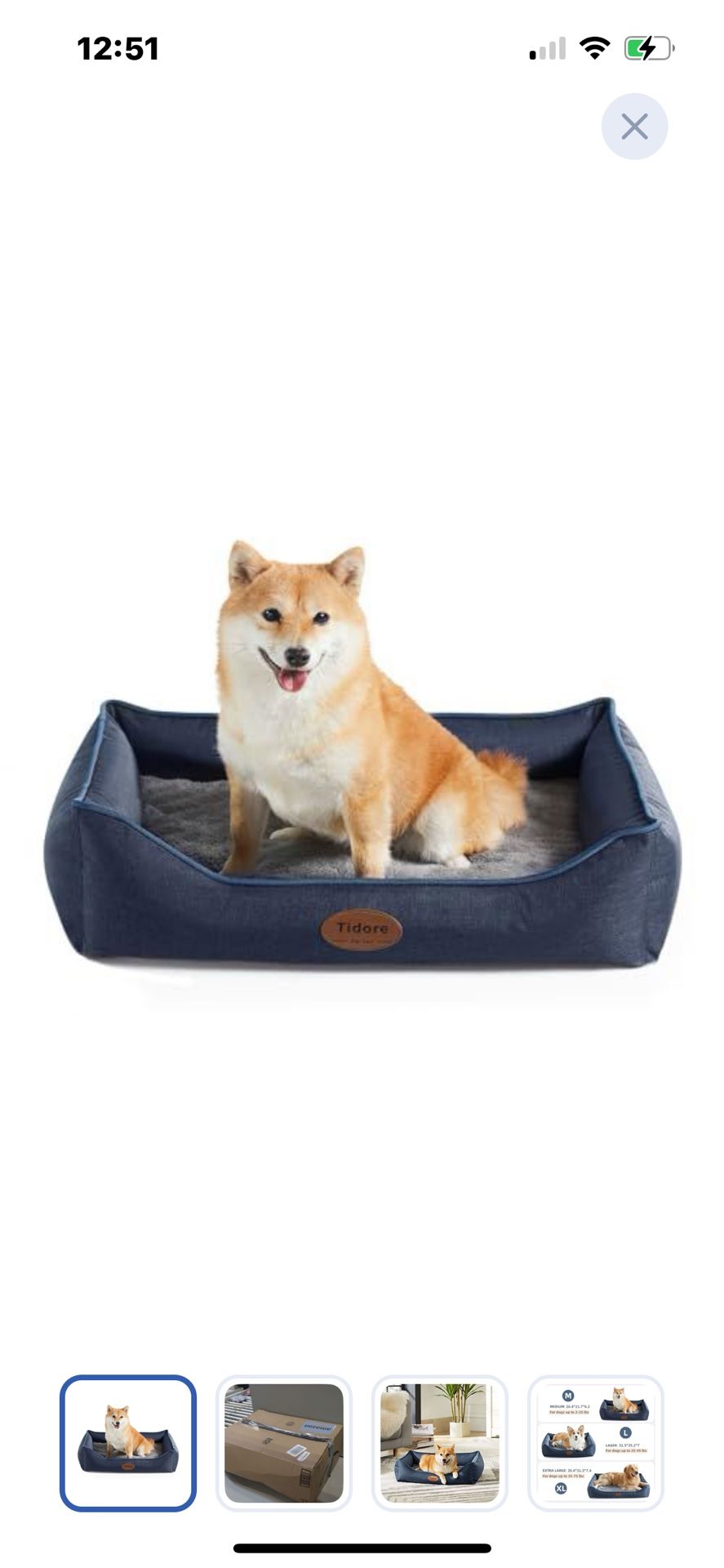 “New”Orthopedic Pet Bed Sz Med./Large(washable Cover/waterproof)27” X 22” X 7”(retail$79)
