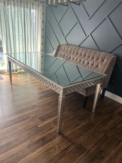 Z Gallerie Sophie Mirrored Dining Table