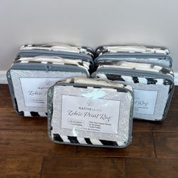  5 Faux Zebra Rugs Large (4.6” x 6.6”)