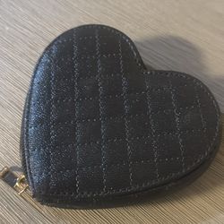 Black heart shaped wallet or coin purse