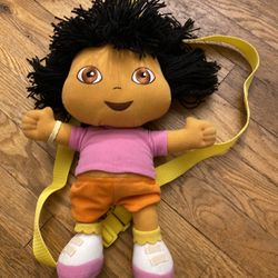 Nick Jr Dora The Explorer Plush Doll Mini Backpack Toddler Toy backpack 14"