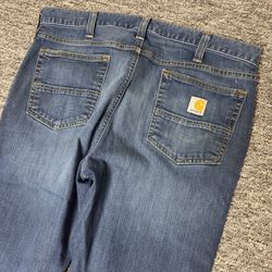 Carhartt Relaxed Fit Jeans Mens 36x30 Blue Workwear