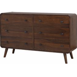 New Solid Wood Dresser Mid century Modern Style 