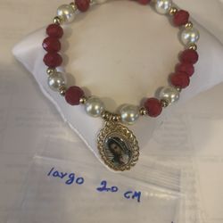 Pulsera De perlas y cristales con ymagen