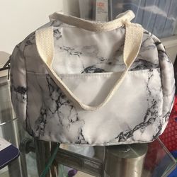 White Mix With Black Lunch Bag