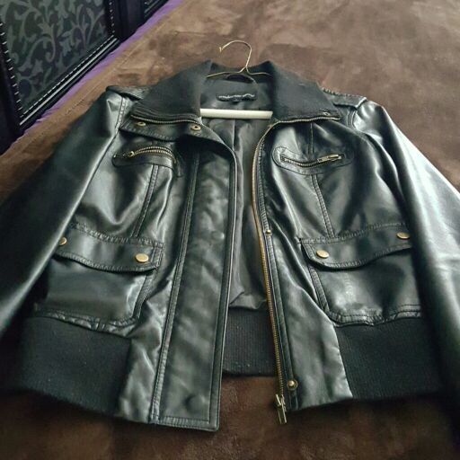Faux leather jacket