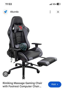 Rimiking  gaming chair with foot rest