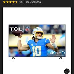TCL 50” Class S4 S-Class 4K UHD HDR LED Smart TV with Google TV - 50450G