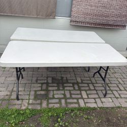 2 Tables 6ft each parties, Indoor , Outdoor Patio Use 