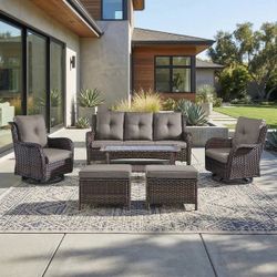 Brand new high quality patio furniture outdoor patio furniture patio swivel rocking chairs outdoor sofa set 🆕🚚🛺🚎
