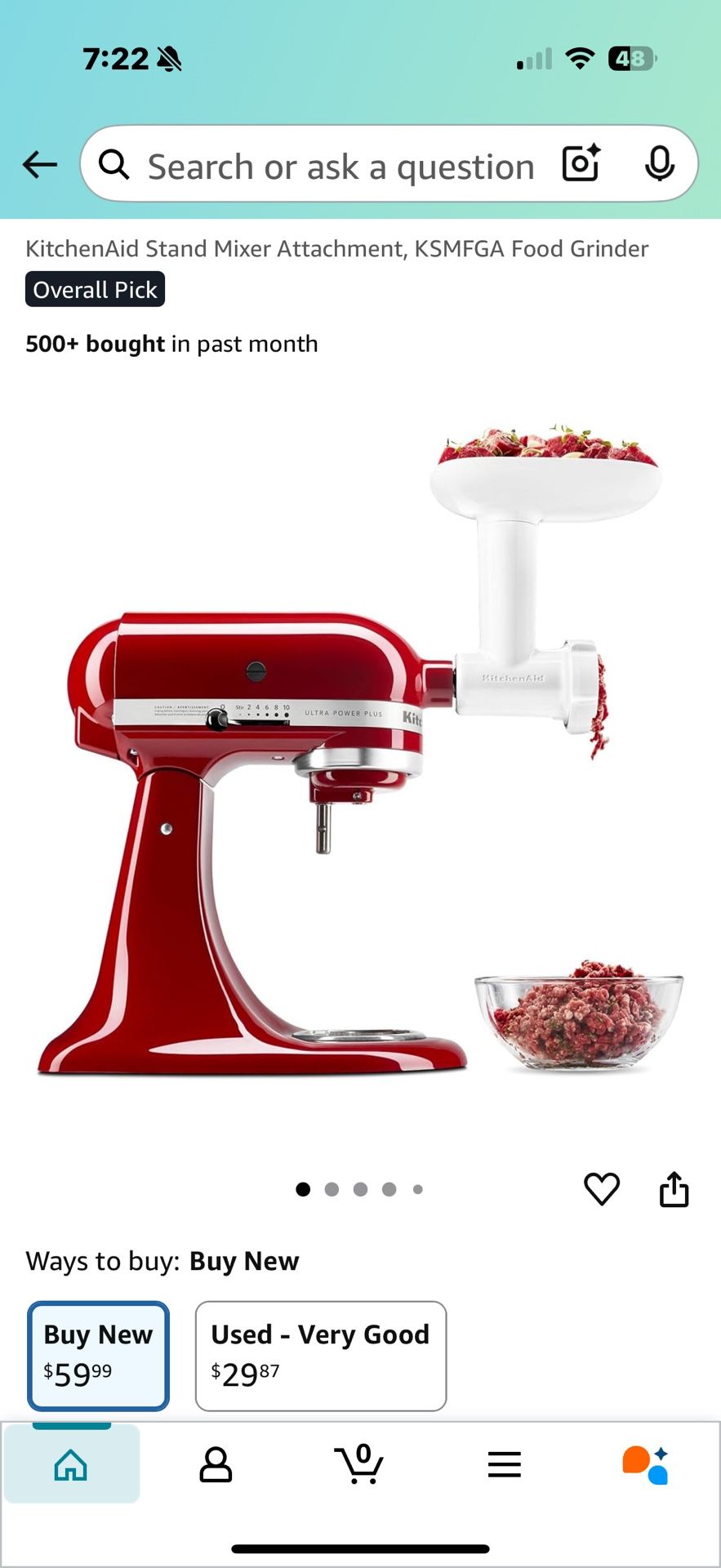 KitchenAid Mixer, Slicer, And Sausage Stuffer