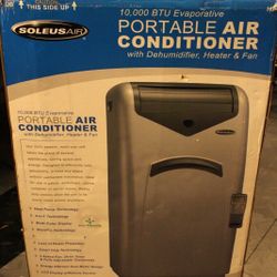 NEW SoleusAir 10000 BTU Portable air conditioner LX-100 w/ dehumidifier, heater, fan