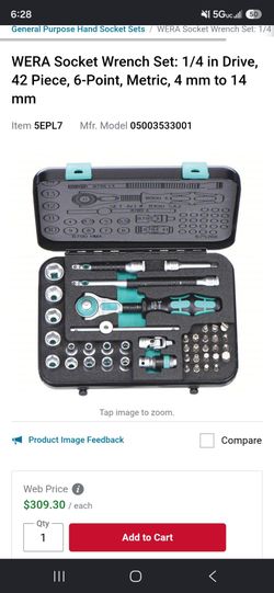 Wera Zyklop 1/4"  42 piece socket wrench set