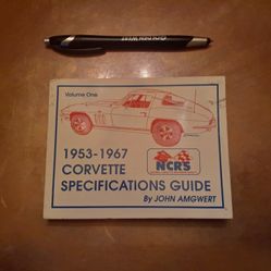Corvette 53-67 Specs Guide Book