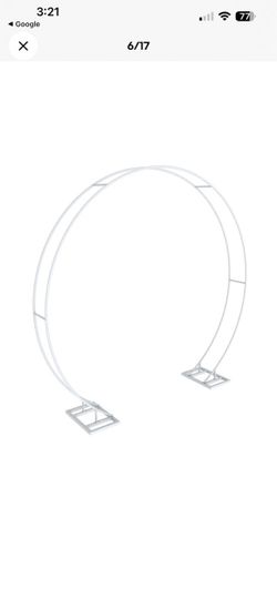 Heavy Duty Round Wedding Arch Metal Backdrop Stand - Large