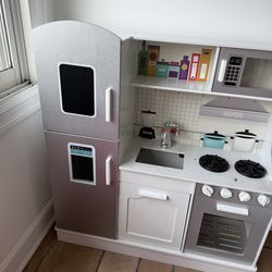 Kids Wooden Play Kitchen Set – Pretend Cooking Toy