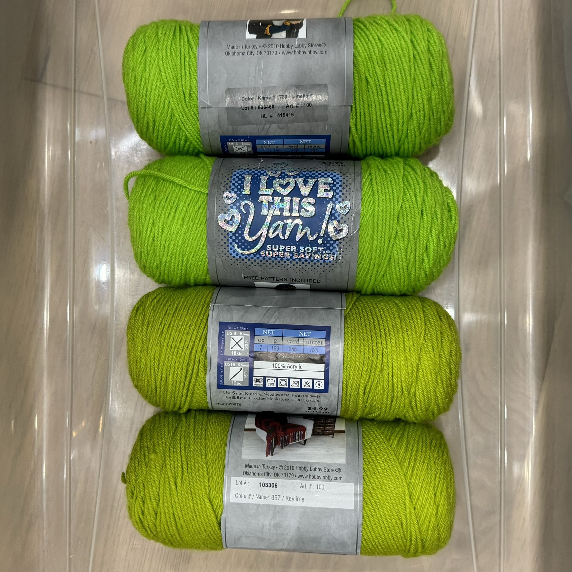 Acrylic Yarn Bundle For Crochet / Knitting