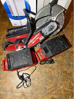 Milwaukee MX Fuel 14” Cut Off Saw- With 2 Batteries & 2 Chargers - $1000