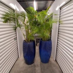 LAST PAIR LEFT. 2 "MAGESTIC FOUNTAIN" TOP OF THE LINE PLANTERS SET UP RIGHT WITH ROCKS, POTS, SOIL AND PLANTS, GREAT PRICE ON THESE SETUPS E