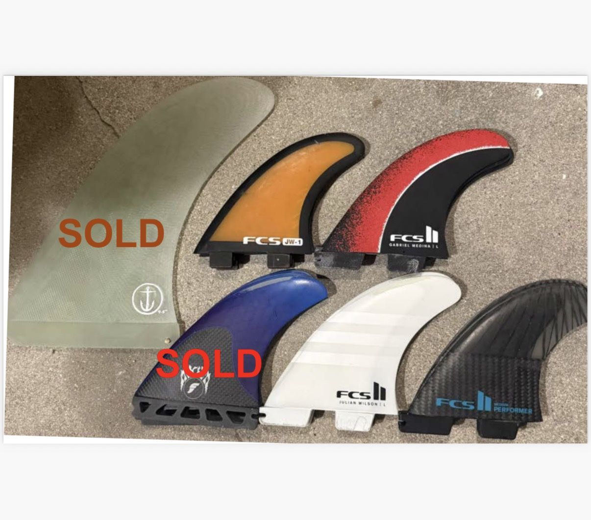 Surfboard Fins: FCS II, Futures, & Captain Fin