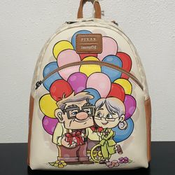 Loungefly Disney Pixar Up Carl & Ellie Balloon Cart Mini Backpack