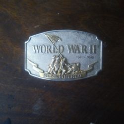 World War 2 Remembered Belt Buckle