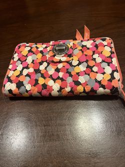 Vera Bradley Wallet  Multi colored orange Cash only