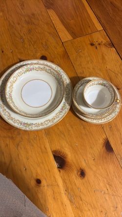 Pristine 48-Pc Vintage Noritake China Set (Elvira Pattern) - Service for 8