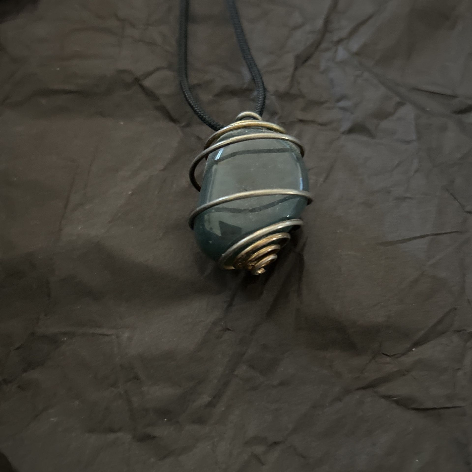 Caged Blue Stone Necklace