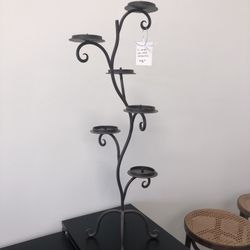 Tall Metal Candlestick 