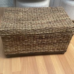 Basket Woven Storage Trunk 