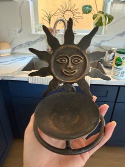 Vintage sun candle holder