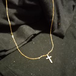 New. 14k Gold Overlay Cross