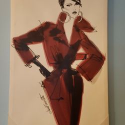 Lady In Dress Canvas Picture 