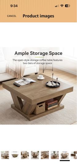 LITTLE TREE Coffee Table, Farmhouse Coffee Table