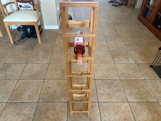 Slim Wooden 6-Bottle Vertical Wine Rack