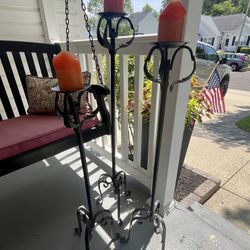 3 Tall candle holders