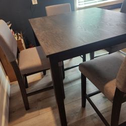 5 Piece Slightly Used Grey High Top Dining Table