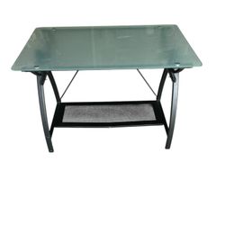 Home Office Desk - Frosted Glass Surface 
