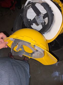Construction Hard Hats Yellow and White