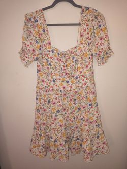 Speechless NWT Style Floral Cottagecore Babydoll Mini Dress Size Large Puff Sleeve