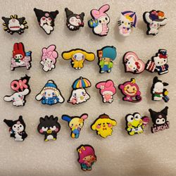 25Pcs Cartoon Shoe Decoration Charms for Clog Hello Kitty 