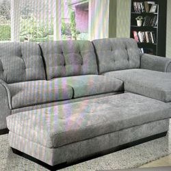 SECTIONAL AND OTTOMAN! GREAT FEEL! DURABLE! AMAZING SAVINGS! BRAND NEW! 3 COLORS! ALL CREDIT WELCOME