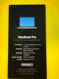 2018 13” MacBook Pro