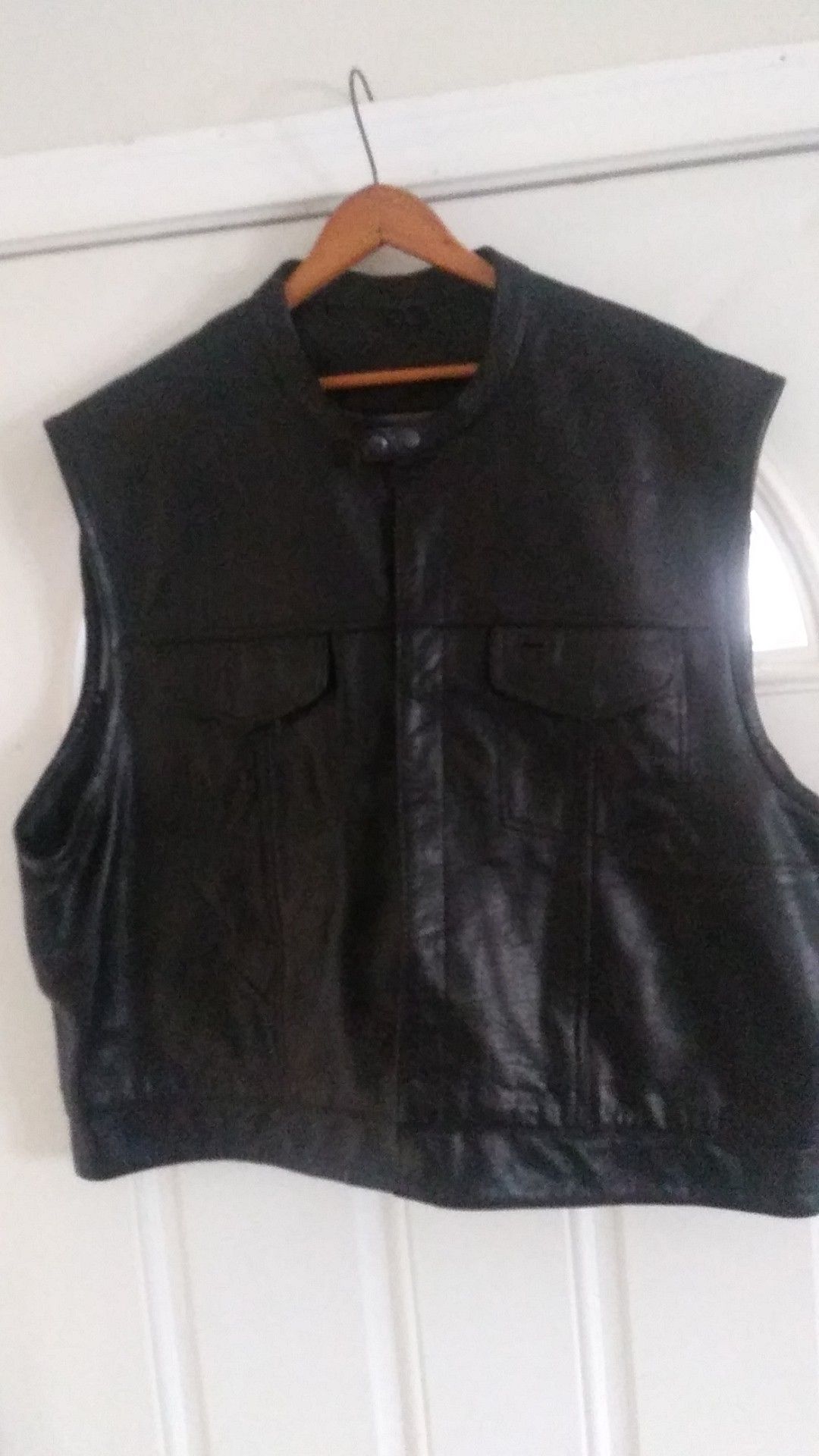 Men's Leather motorcycle vest