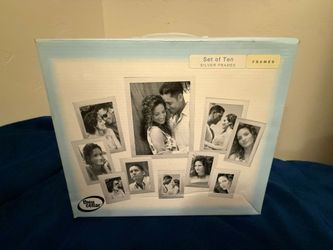 NEW The Cellar Set of 10 Silver Picture Frames – New In Box