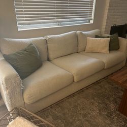 Comfortable Couch - Arm Cat Scratch Damage - Free