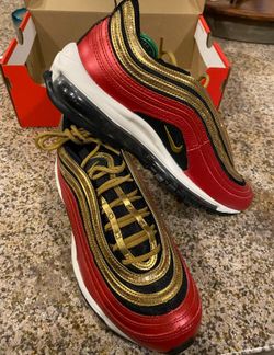 Nike Air Max 97 - Red Gold Sequin (Women's) Sz 9.5 💵 CASH ONLY SALE 💵