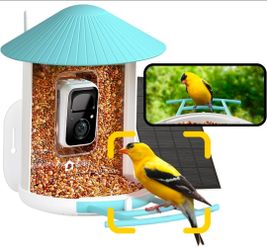 Birdfy Smart Bird Feeder with Camera – AI Identifies Birds Species 2MP Night Vision & App Alerts, 2.4Ghz Wi-Fi Connect IP65 Weatherproof Bird Camera-G