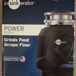 Insinkerator Garbage Disposal. Brand new. 3/4 HP. With Accessories.